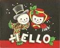 Thumbnail Vintage 1950 s Christmas Card 1 - Hello Mr. & Mrs. Snowman Thumbnail Vintage 1950 s Christmas Card 1 - Hello Mr. & Mrs. Snowman